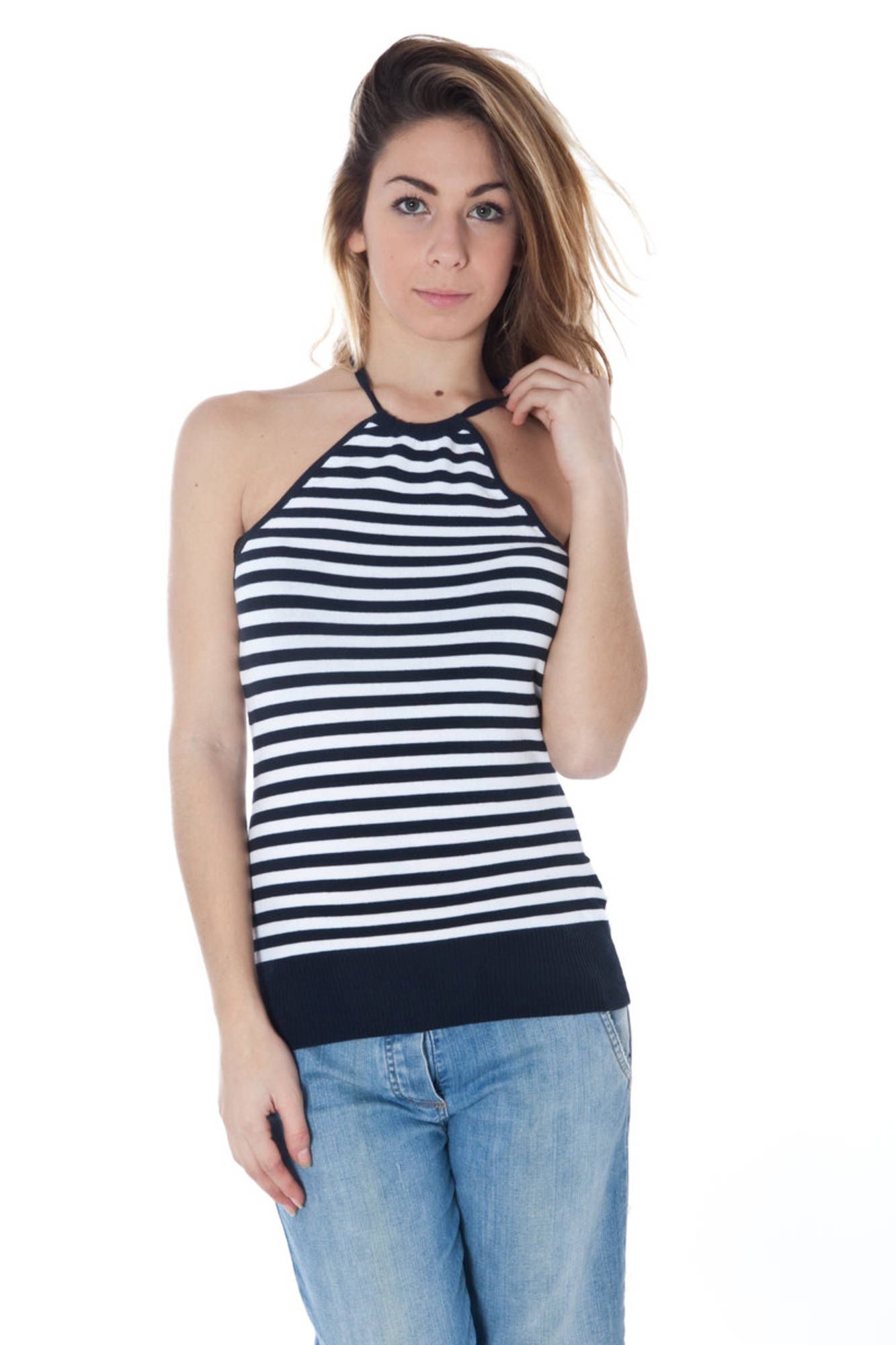 "CAMISETA TIRANTES DATCH MUJER AZUL"-1