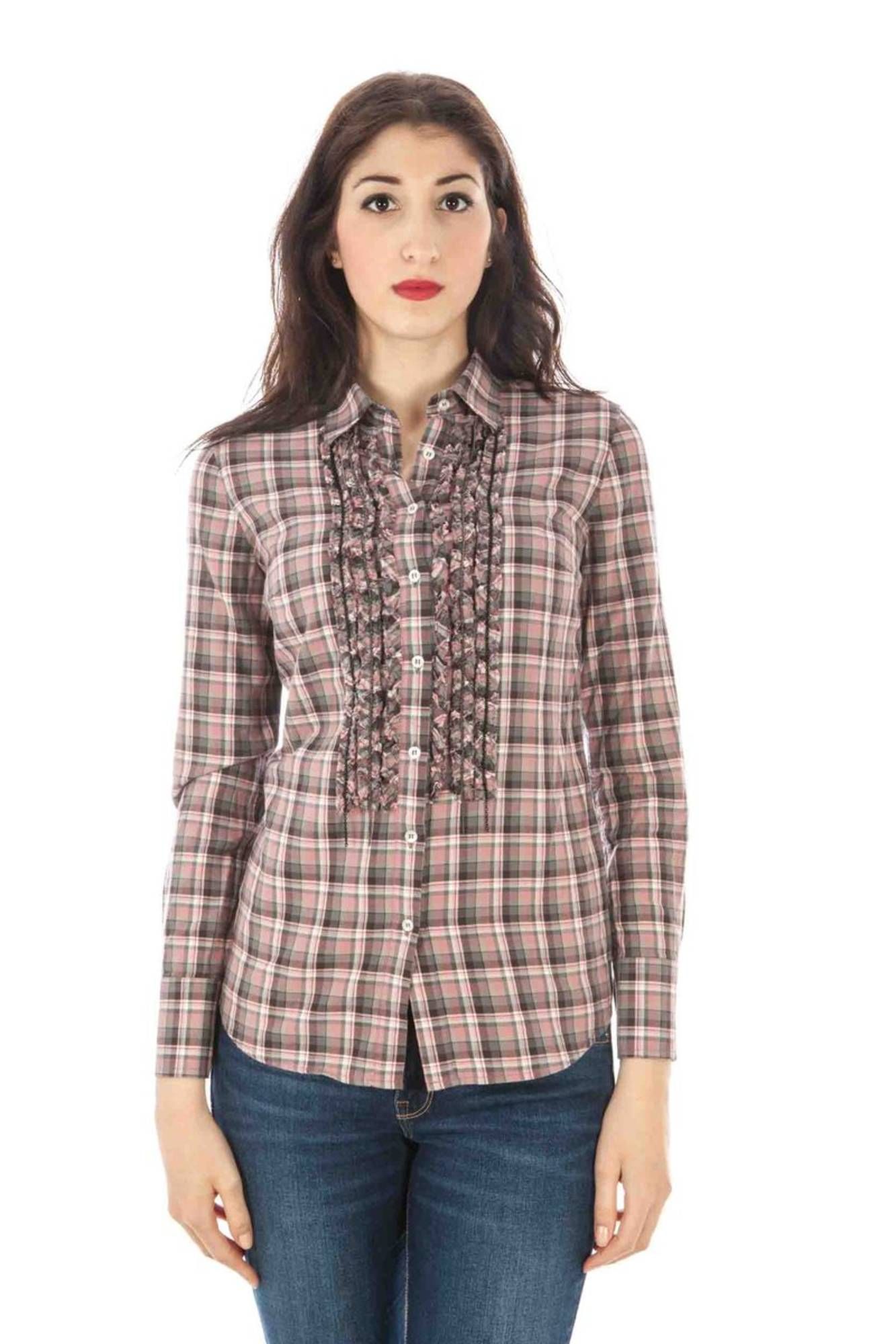 "CAMISETA MANGA LARGA MUJER FRED PERRY ROSA"-1