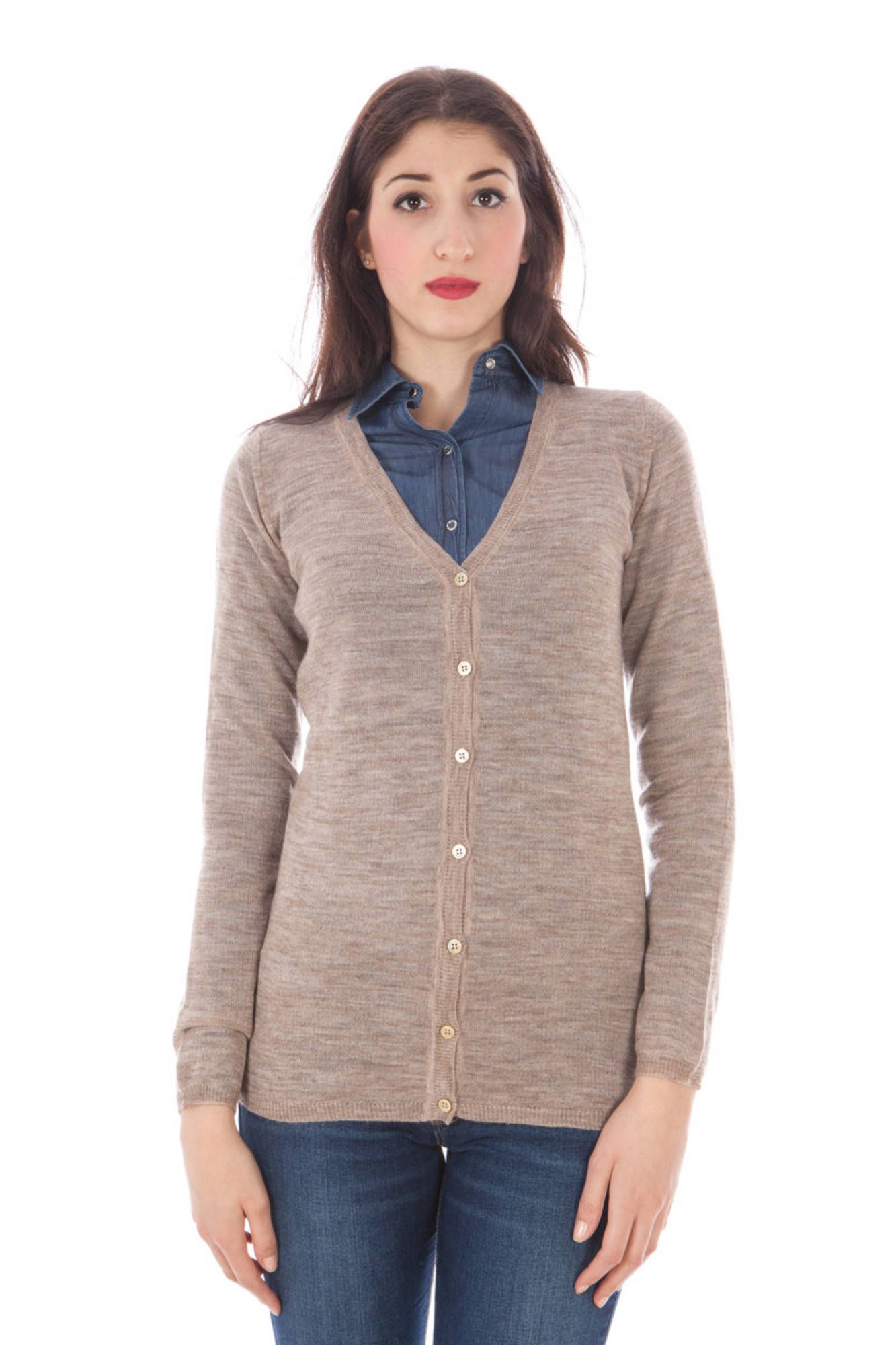"CARDIGAN FRED PERRY MUJER BEIGE"-1