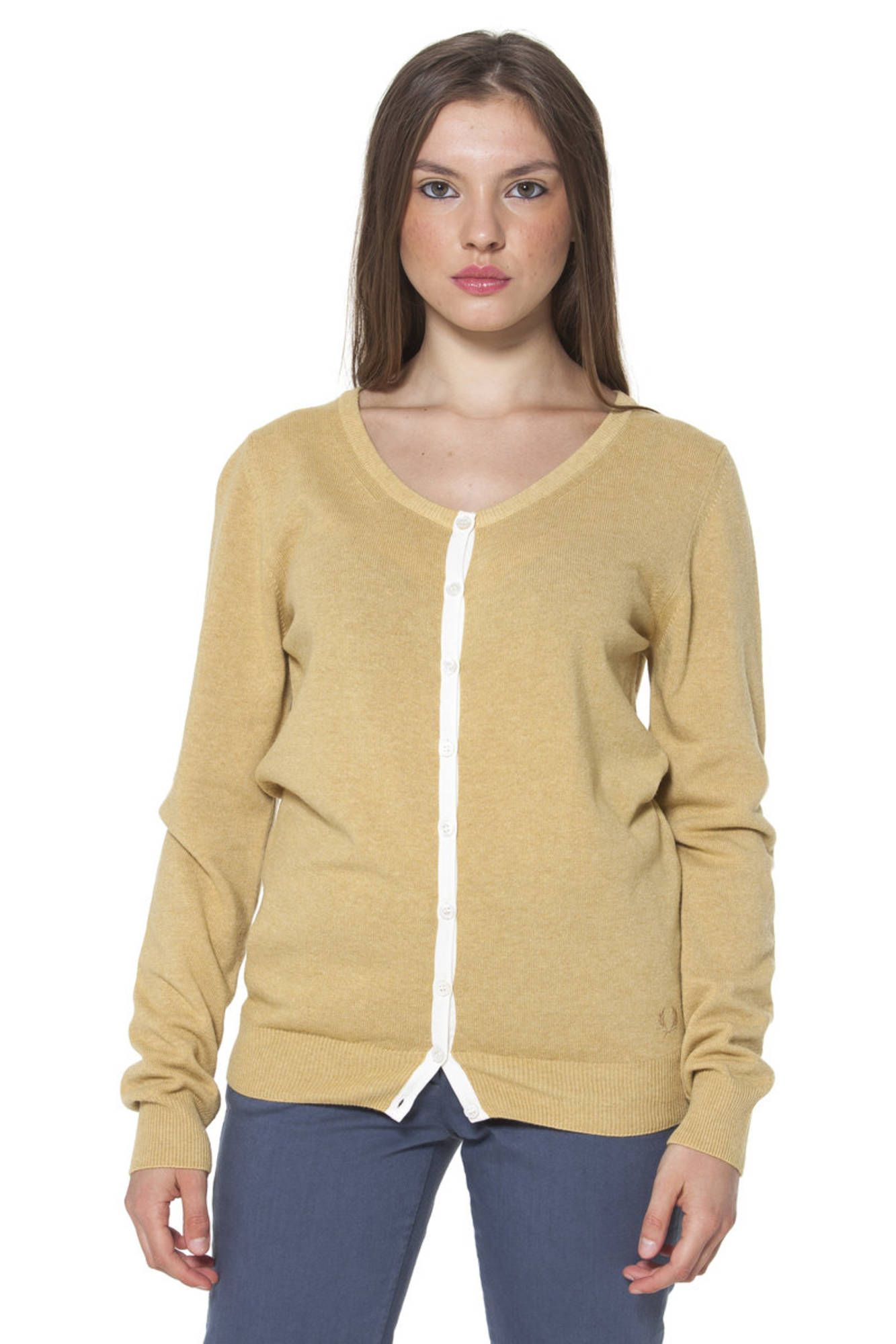 "CÁRDIGAN MUJER FRED PERRY AMARILLO"-1