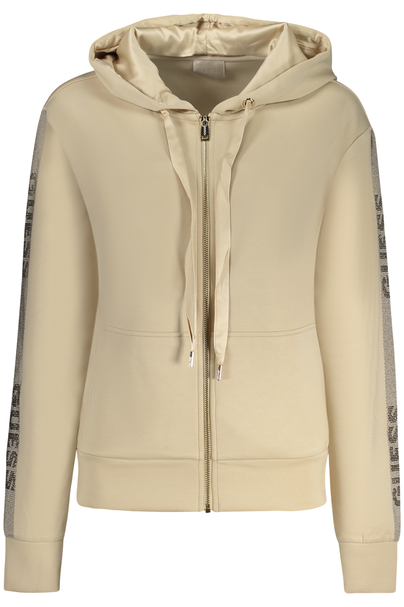 "SUDADERA CON CREMALLERA PARA MUJER GUESS JEANS BEIGE"-1