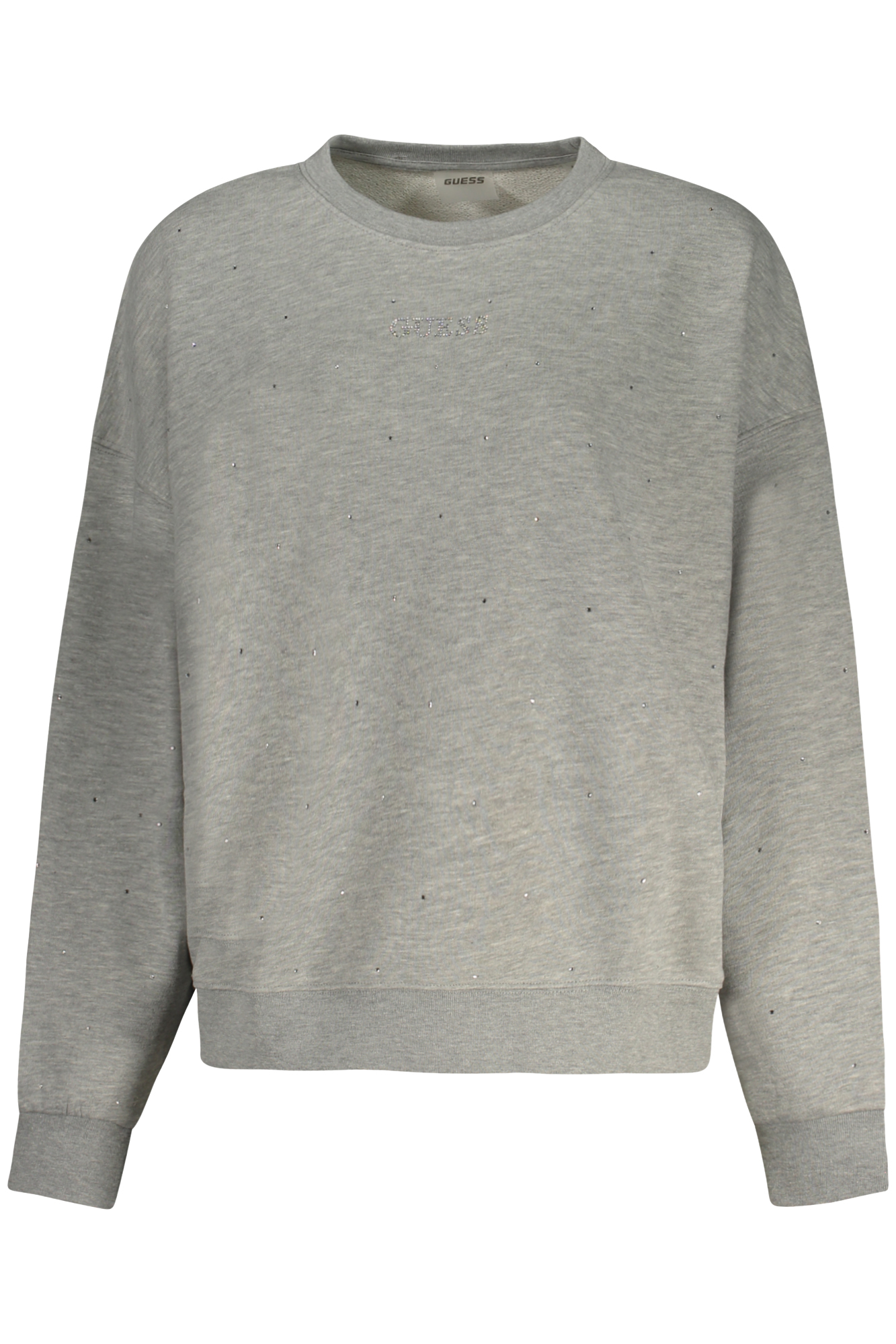 "SUDADERA GUESS JEANS SIN CREMALLERA MUJER GRIS"-1