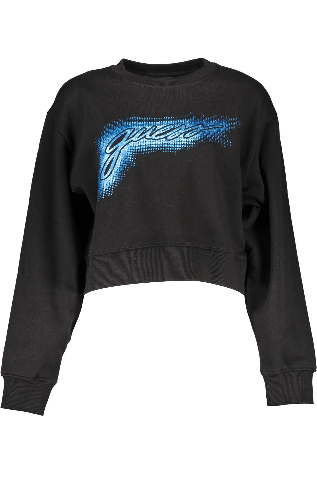 "SUDADERA GUESS JEANS SIN CREMALLERA MUJER NEGRO"-1