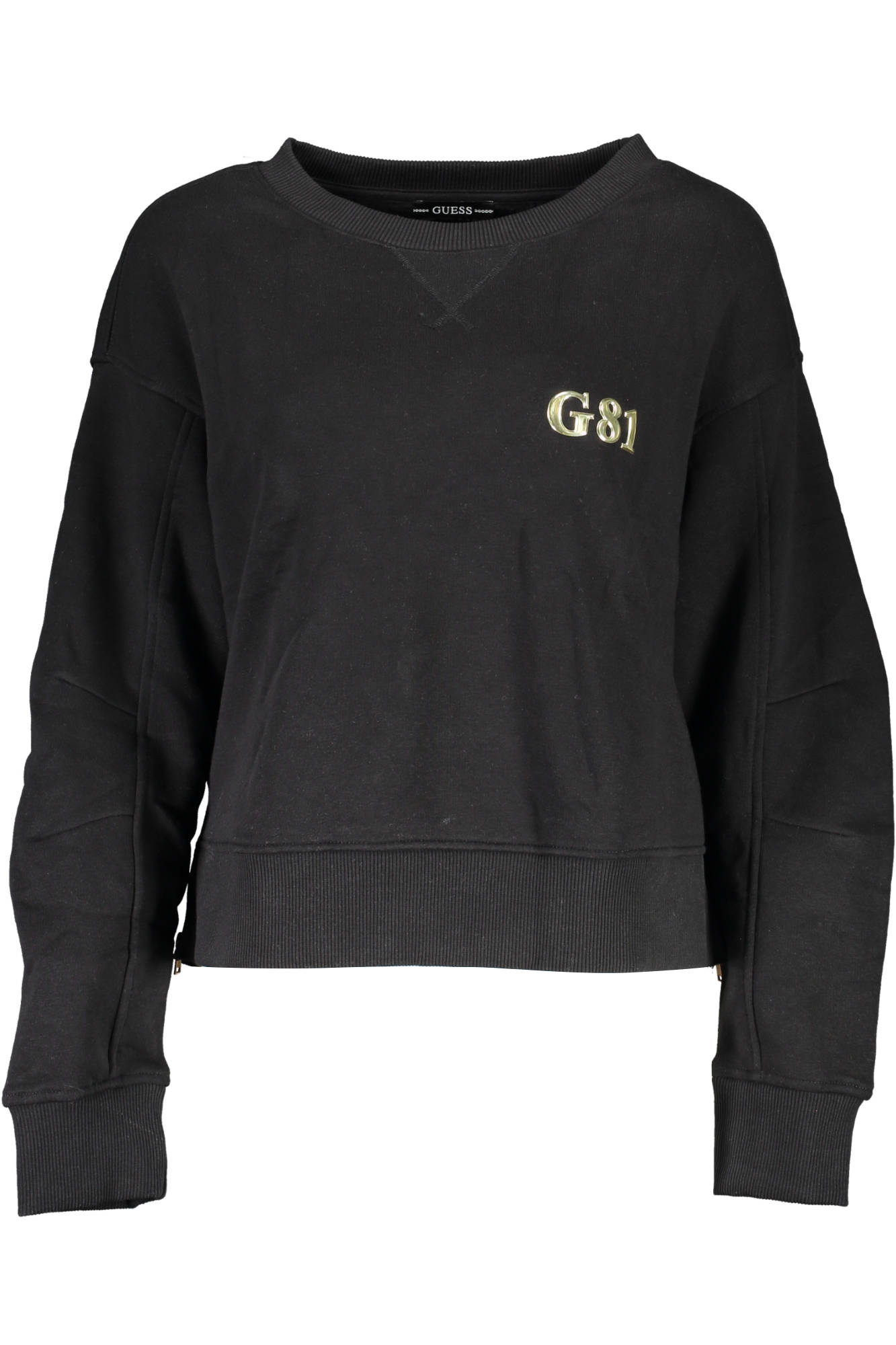 "SUDADERA GUESS JEANS SIN CREMALLERA MUJER NEGRO"-1