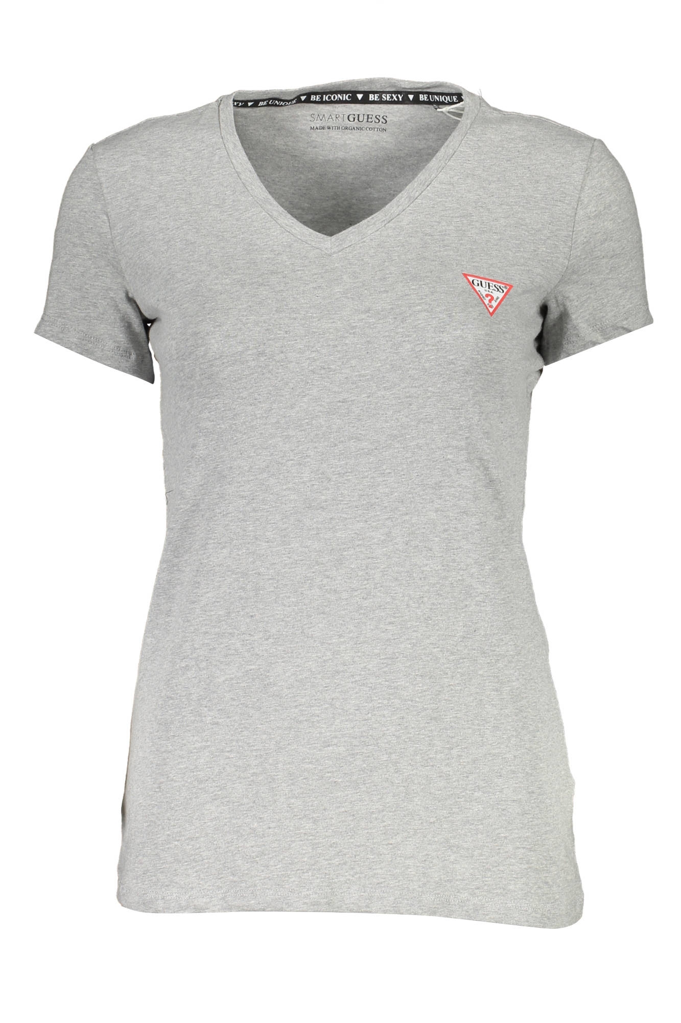"CAMISETA MANGA CORTA MUJER GUESS JEANS GRIS"-1