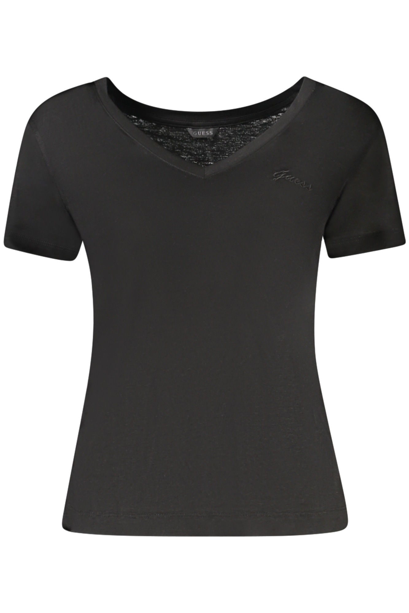 "CAMISETA GUESS JEANS MANGA CORTA MUJER NEGRA"-1