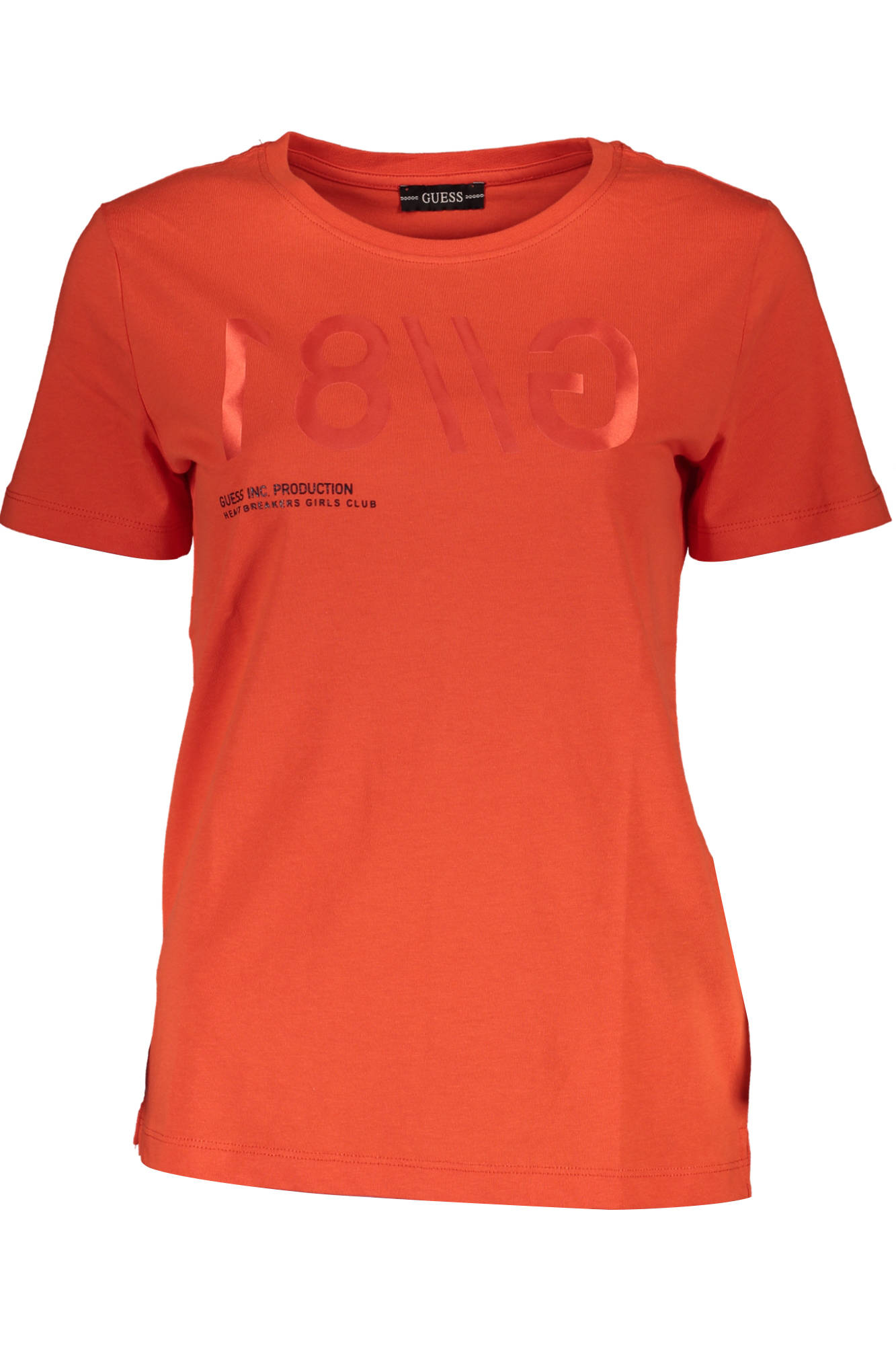 "CAMISETA MANGA CORTA MUJER GUESS JEANS ROJA"-1