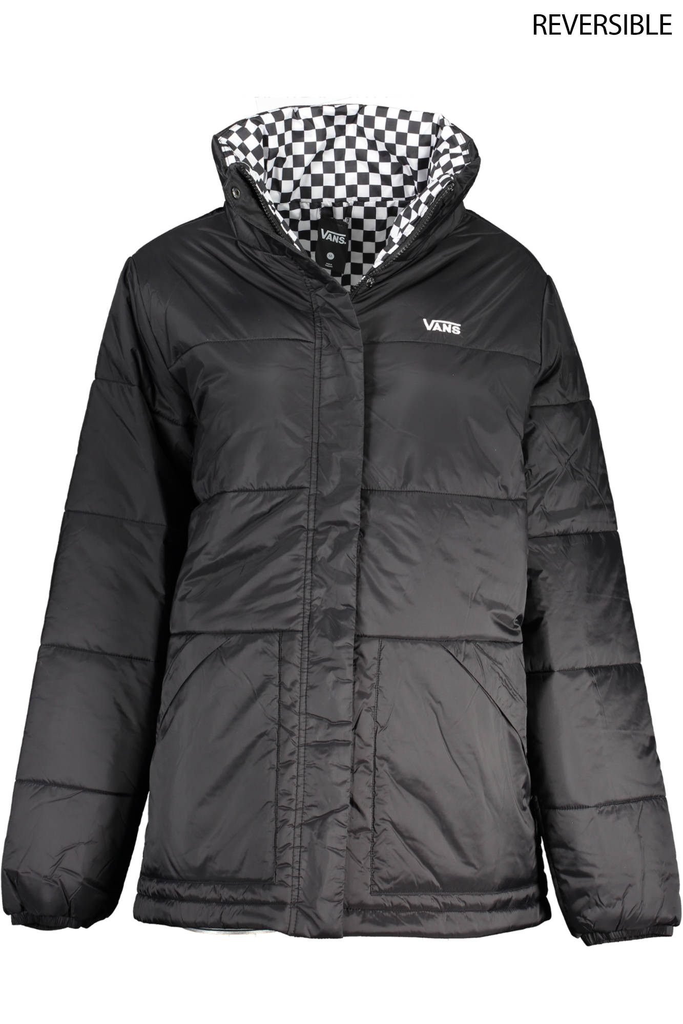 "CHAQUETA MUJER VANS NEGRA"-1