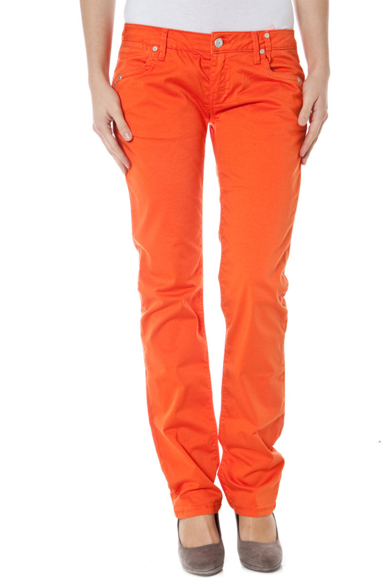 "PANTALON MUJER NARANJA ZUELEMENTS"-1