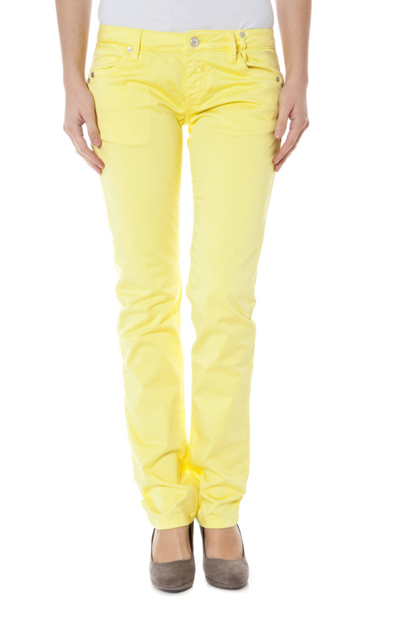 "PANTALON MUJER AMARILLO ZUELEMENTS"-1